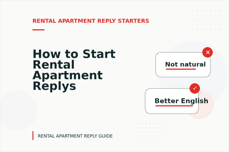 How to Start Rental Apartment Replys Clearly