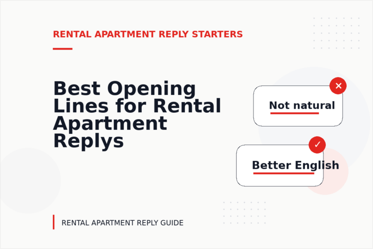 Best Opening Lines for Rental Apartment Replys