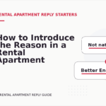 How to Introduce the Reason in a Rental Apartment Reply