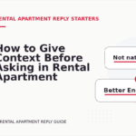 How to Give Context Before Asking in Rental Apartment Reply English