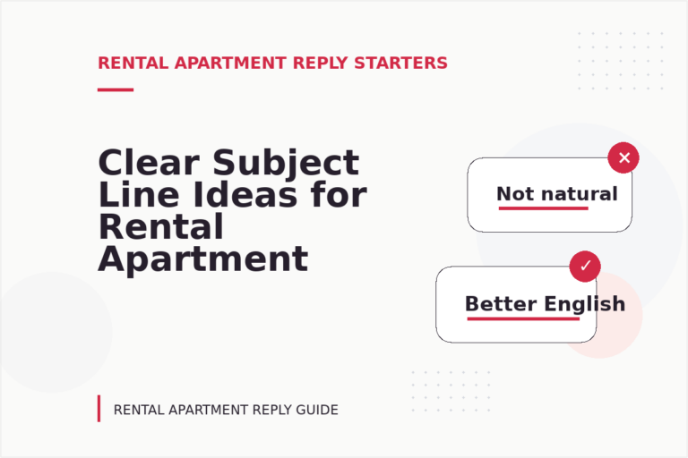 Clear Subject Line Ideas for Rental Apartment Replys Clear Subject Line Ideas for Rental Apartment Replys