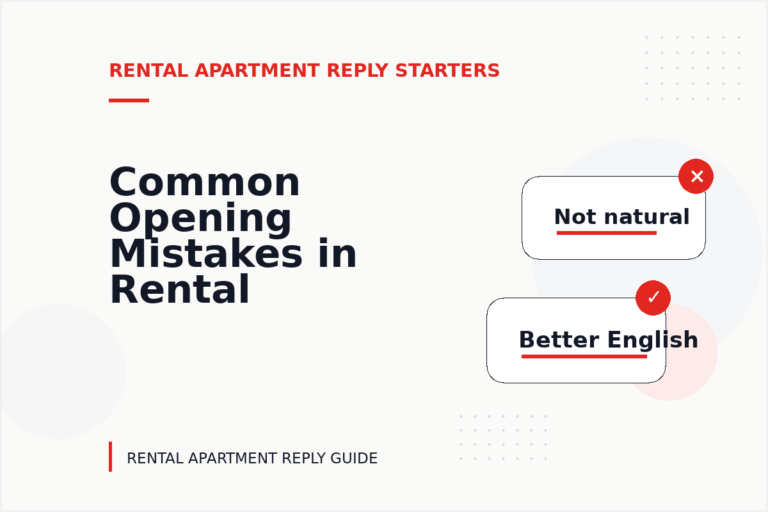 Common Opening Mistakes in Rental Apartment Replys