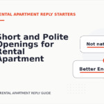 Short and Polite Openings for Rental Apartment Reply English