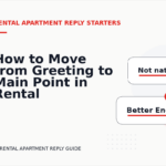 How to Move from Greeting to Main Point in Rental Apartment Reply English