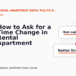 How to Ask for a Time Change in Rental Apartment Reply English