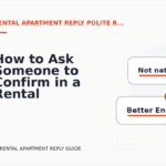 How to Ask Someone to Confirm in a Rental Apartment Reply