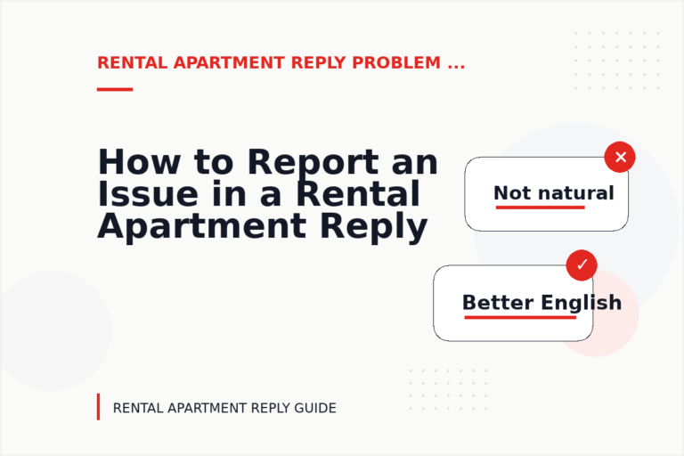 How to Report an Issue in a Rental Apartment Reply